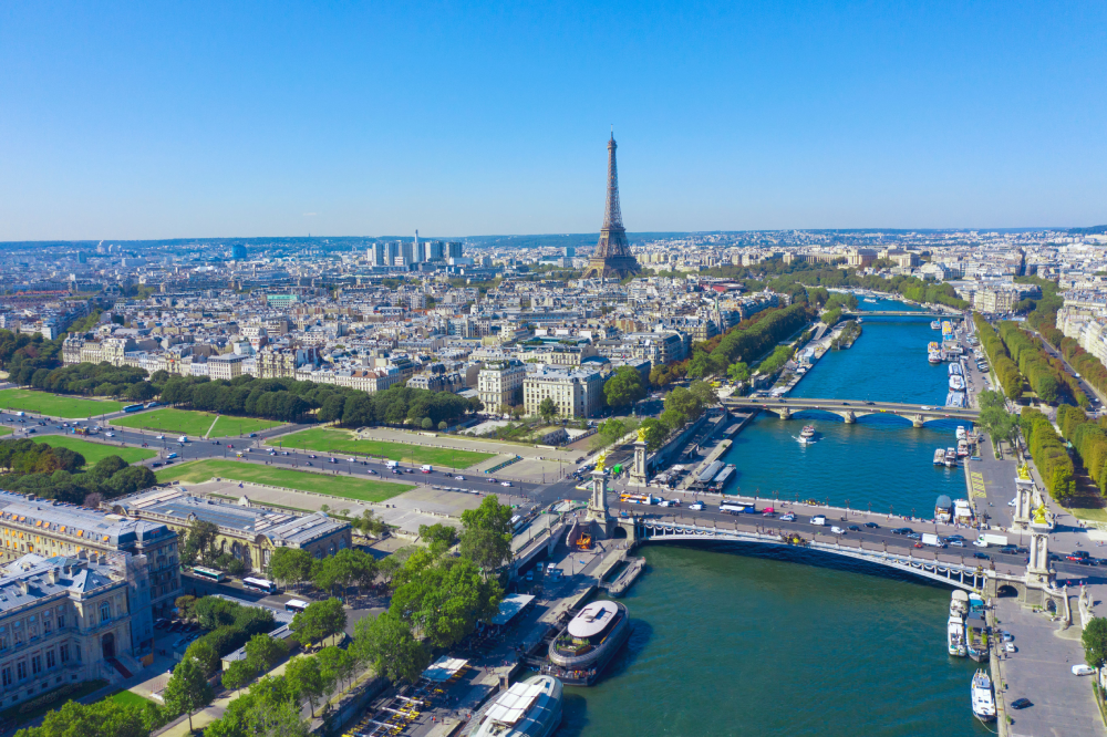 Cruise on the River Seine with the Pont Neuf in the background, Paris